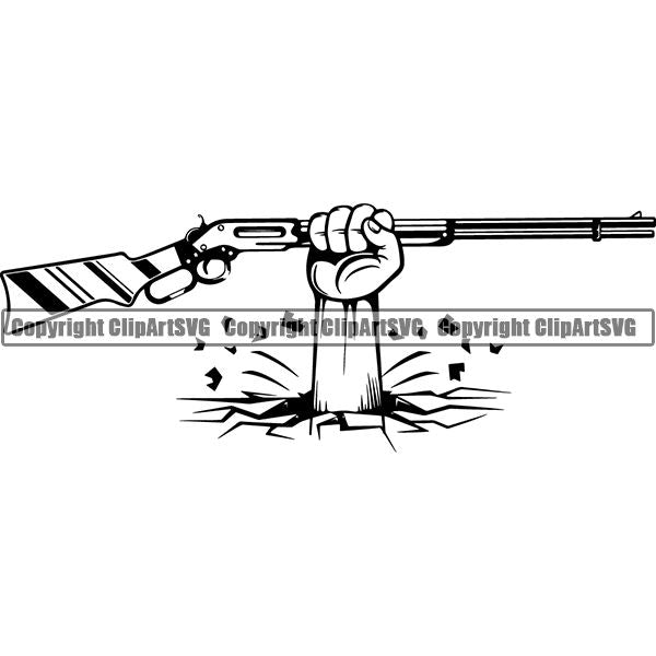 Occupation Cowboy Rifle ClipArt SVG