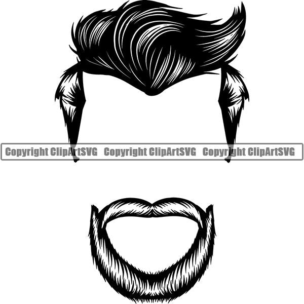 Design Element Human Hair Beard ClipArt SVG