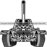 Military Weapon Vehicle Tank Camouflage ClipArt SVG