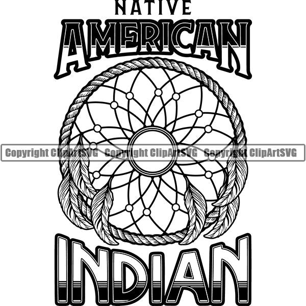 Native American Indian Logo ClipArt SVG