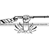 Occupation Cowboy Rifle ClipArt SVG