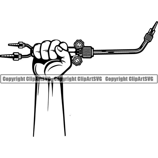 Welding Weld Welder Forge Metal Blacksmith Torch ClipArt SVG