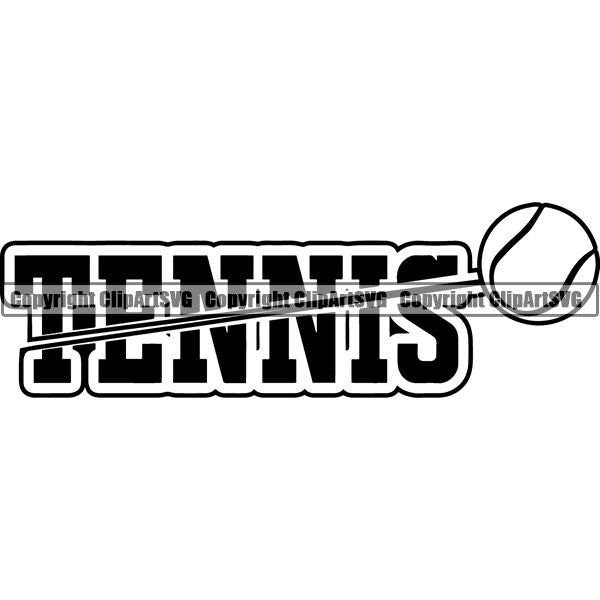 Sports Game Tennis Sliced ClipArt SVG