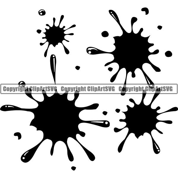 Sports Game Paintball Splatter Slash ClipArt SVG