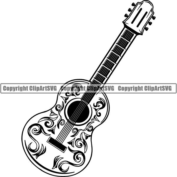 Music Musical Instrument Guitar Acoustic 8iik4 ClipArt SVG