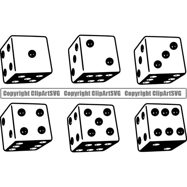 Game Dice ClipArt SVG