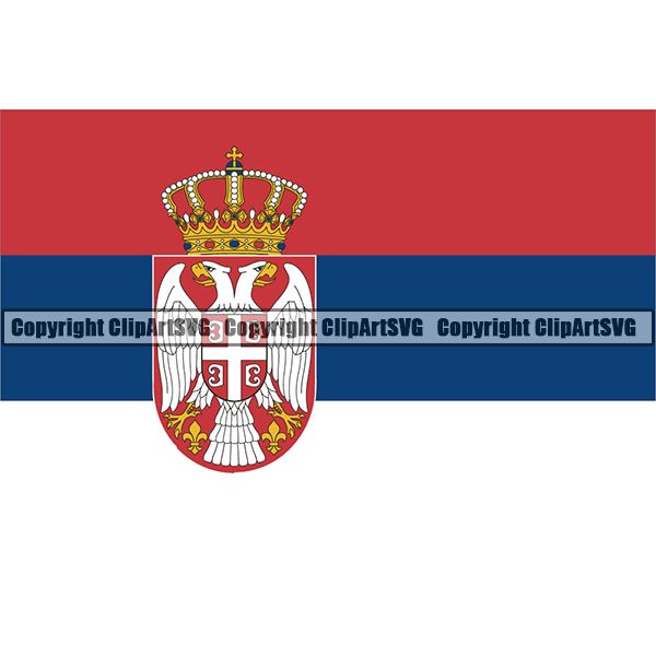 Country Flag Square Serbia ClipArt SVG