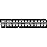 Truck Driver Trucking Trucker Driving Transportation Semi Tractor Trailer Text ClipArt SVG