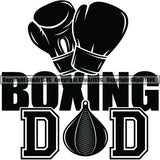 Sports Boxing Boxer MMA Fighter Dad ClipArt SVG