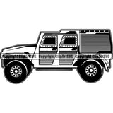 Military Weapon Vehicle Armored SUV ClipArt SVG