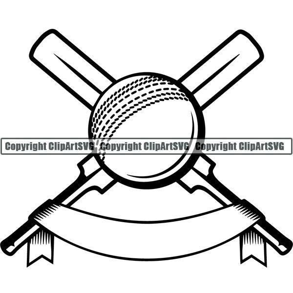 Sports Game Cricket ClipArt SVG