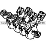 Mechanic Repair Shop Garage Cylinders ClipArt SVG