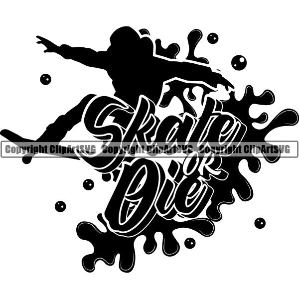 Sports Skateboarding Skateboard Logo ClipArt SVG