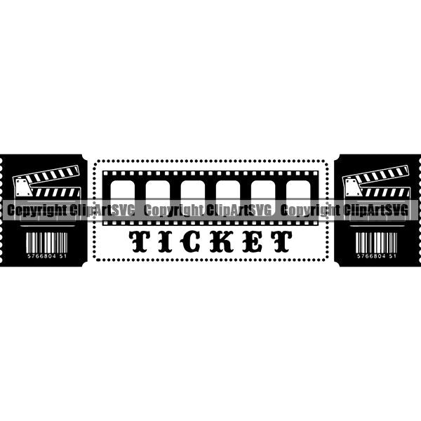 Acting Actor Movie Performer Performance Movie Ticket ClipArt SVG
