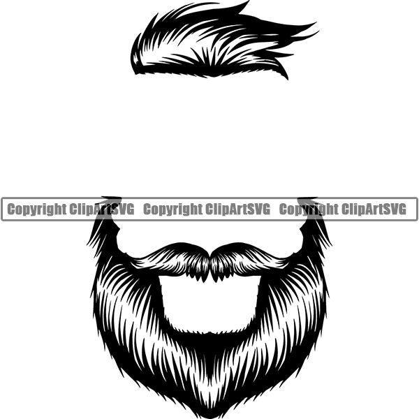 Design Element Human Hair Beard ClipArt SVG