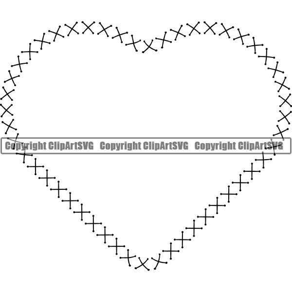 Fashion Beauty Arts Crafts Clothes Designer Stitching Heart ClipArt SVG