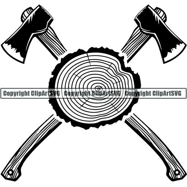 Construction Woodworking Carpenter Lumberjack Logo ClipArt SVG