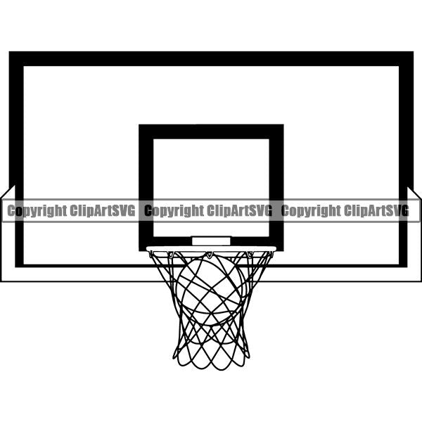 Sports Game Basketball Backboard ClipArt SVG
