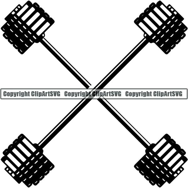 Gym Sports Bodybuilding Fitness Muscle Logo ClipArt SVG