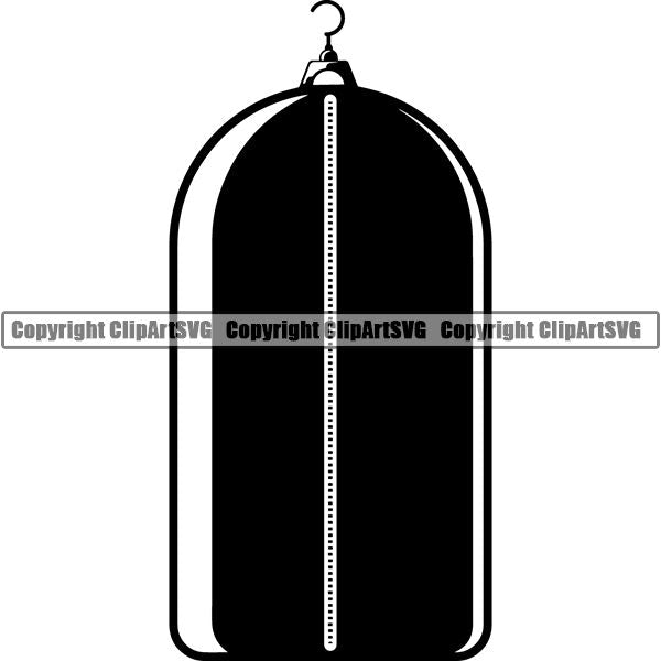 Maid Cleaning Service Housekeeping Housekeeper Dry Cleaning Clothes Bag ClipArt SVG