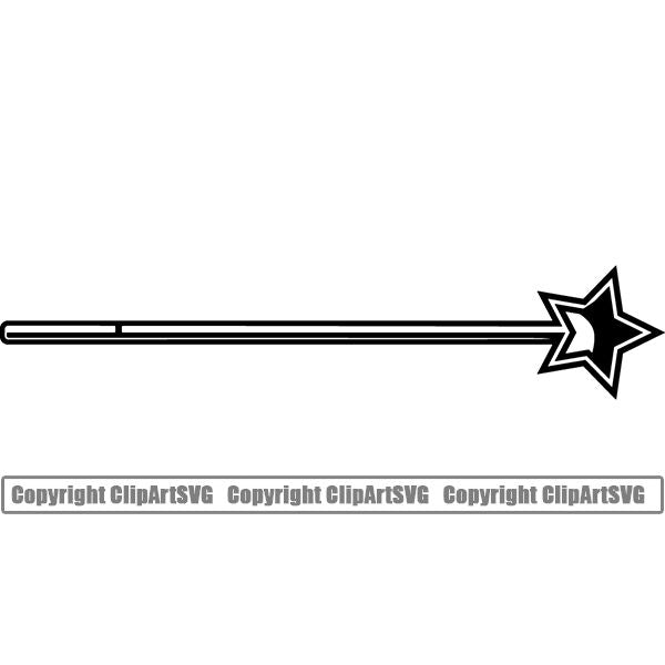 Magician Magic Wand ClipArt SVG