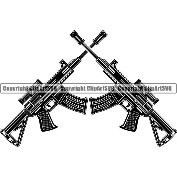 Military Weapon Gun Machine dfghdf ClipArt SVG