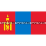 Country Flag Square Mongolia ClipArt SVG