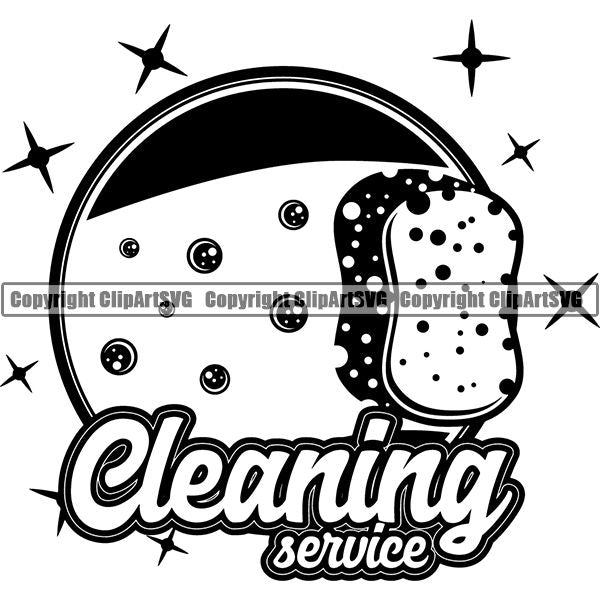 Maid Cleaning Service Housekeeping Housekeeper Logo ClipArt SVG
