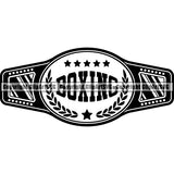 Sports Boxing Boxer MMA Fighter Championship Belt ClipArt SVG