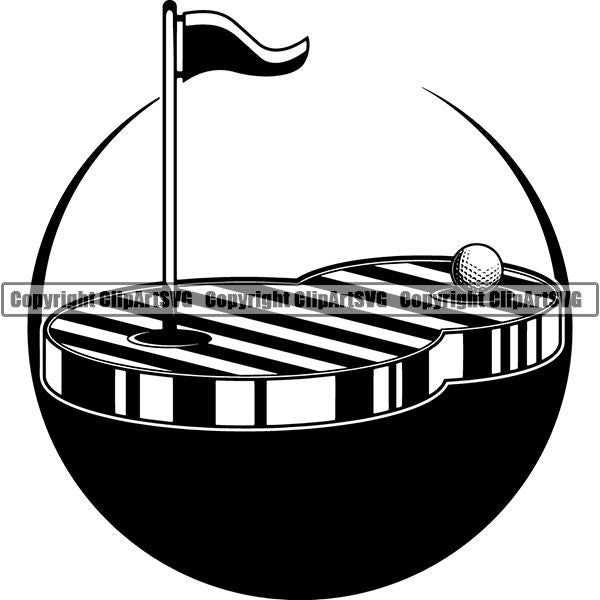 Sports Game Golf Logo ClipArt SVG