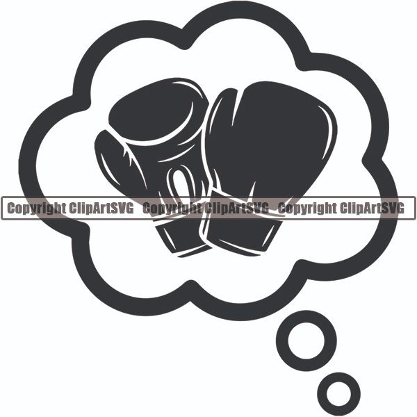 Sports Boxing Boxer MMA Fighter Callout ClipArt SVG