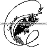 Sports Game Fishing Hunting Fish Hunt ClipArt SVG
