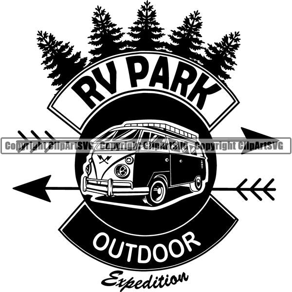 Camping Hiking Logo Clipart SVG