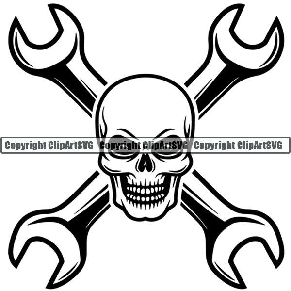 Mechanic Repair Shop Garage Logo ClipArt SVG