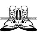 Military Weapon Soldier Boots Army ClipArt SVG