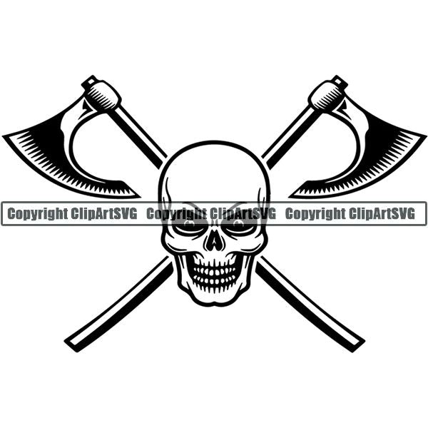 Viking Warrior Logo ClipArt SVG