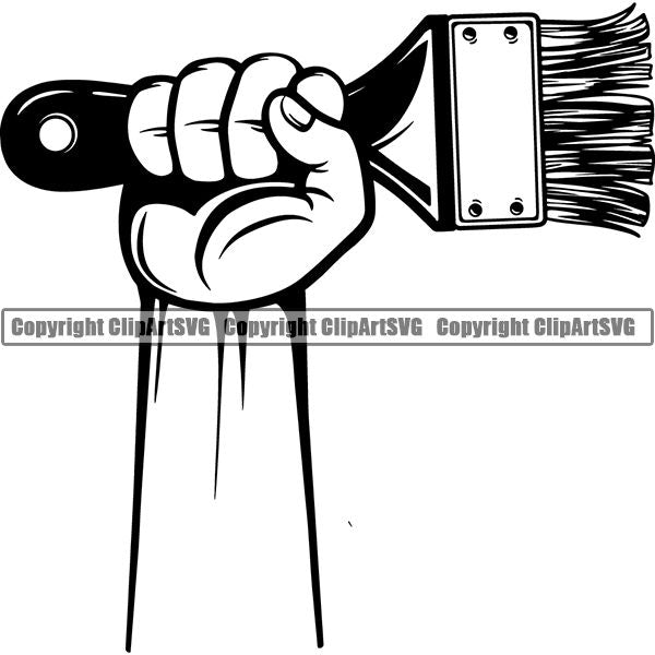 Painting Service Painter Paint Paint Brush ClipArt SVG