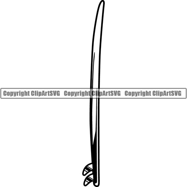 Sports Surfing Surf Surfboard ClipArt SVG