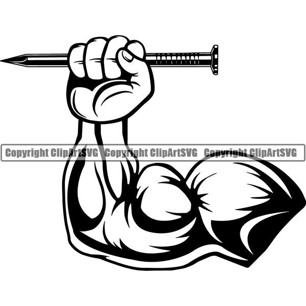 Construction Building Repair Service Nail ClipArt SVG