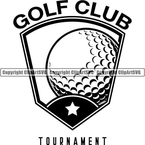 Sports Game Golf Logo ClipArt SVG