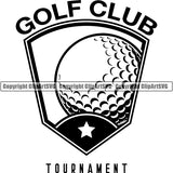 Sports Game Golf Logo ClipArt SVG