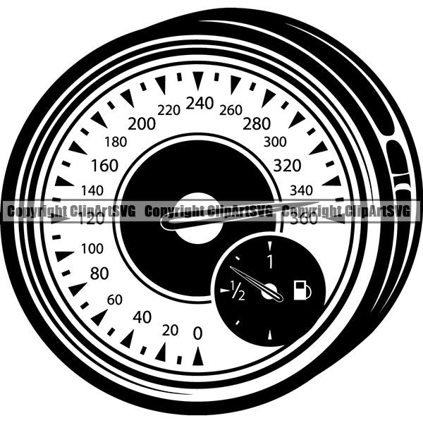 Sports Car Racing Guage ClipArt SVG