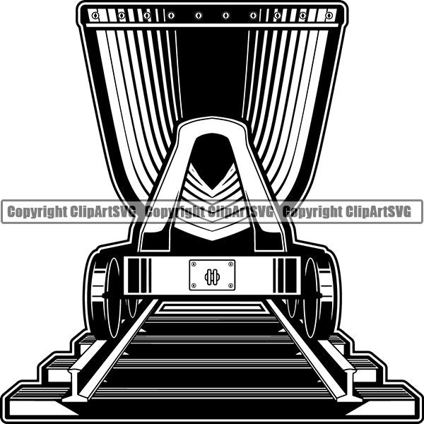 Mining Mine Miner Cart ClipArt SVG