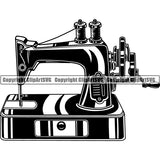 Tailor Seamstress Alterations Sewing Machine ClipArt SVG
