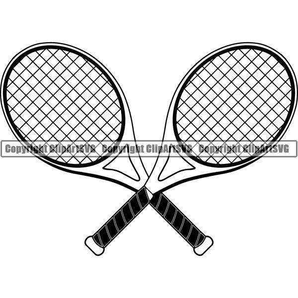 Sports Game Tennis Logo ClipArt SVG