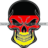 Country Flag Skull Germany ClipArt SVG