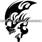 Skull Skeleton Tattoo Tat ClipArt SVG