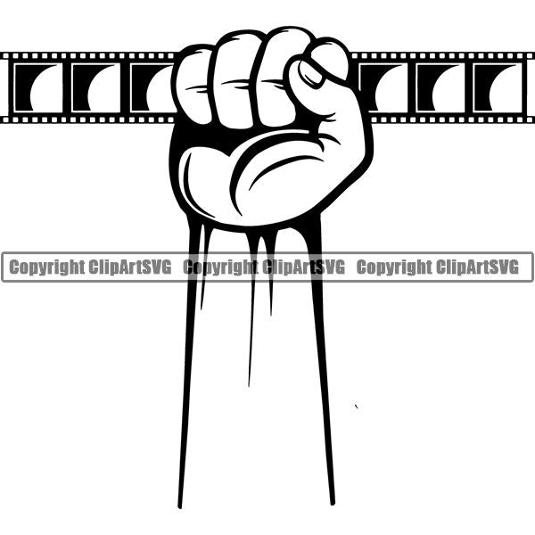 Acting Actor Movie Performer Performance Movie Reel ClipArt SVG