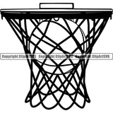 Sports Game Basketball Goal Rim Ball Net ClipArt SVG