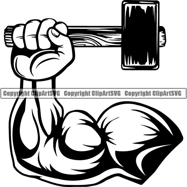 Blacksmith Metalwork Metal Forge Weld Welder Welding Hammer ClipArt SVG